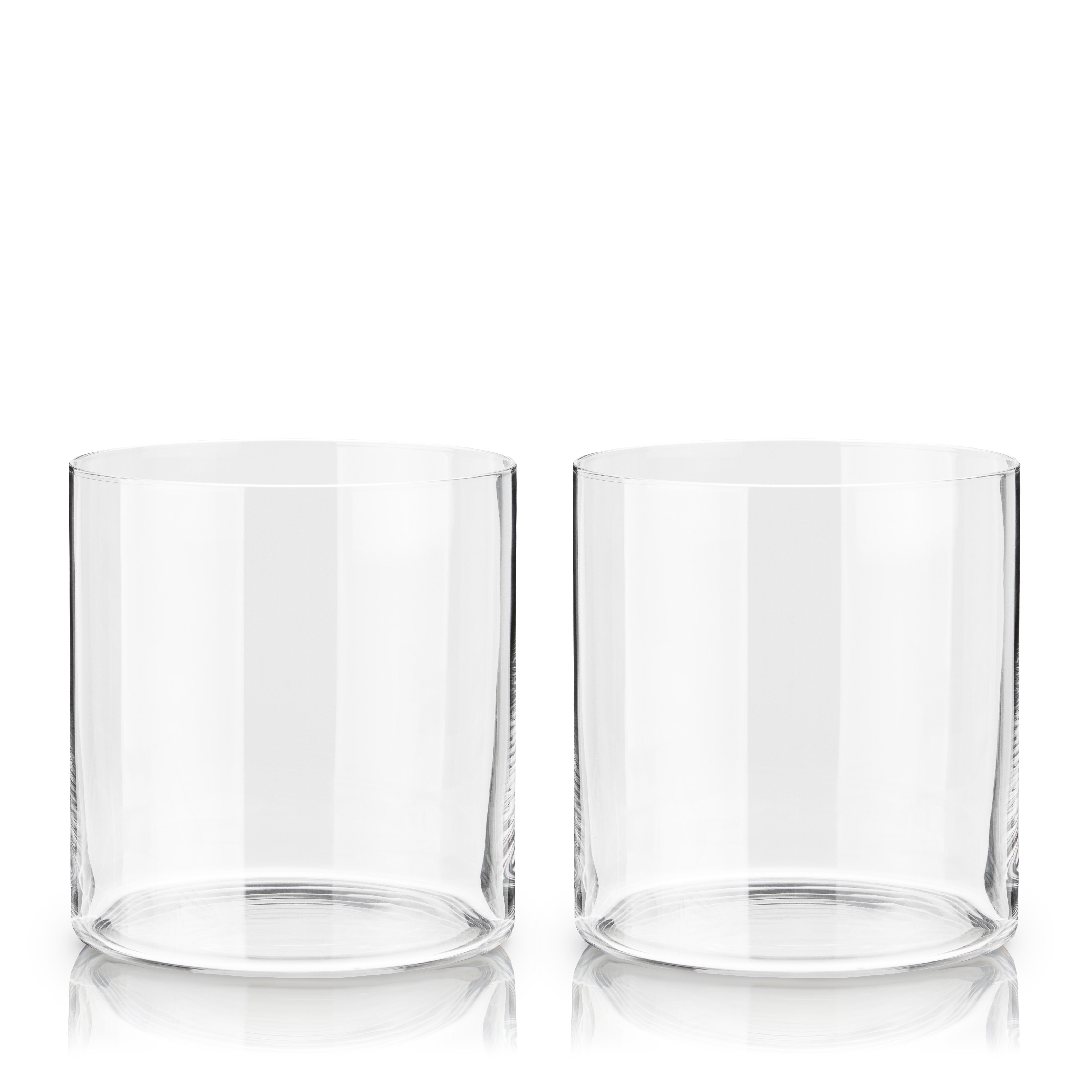 Raye Element Crystal Glass Tumblers Set of 2 - Elegant Drinking Cups for Wine, Cocktails & Iced Coffee - Perfect for Home Bar, Dinner Parties & Gifts