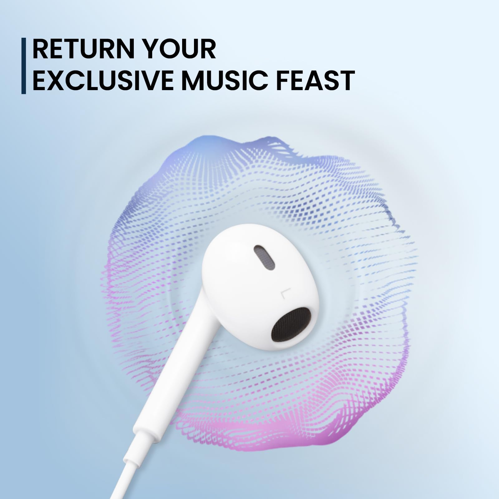 Premium Wired Earphones for iPhone with Built-in Mic & Volume Control - Compatible with iPhone 14/13/12/11/XR/XS/X/8/7/SE/Pro/Pro Max - Noise Isolating Earbuds for Music, Gaming & Calls - Works with All iOS Devices - Perfect for Commuting, Workouts & Office Use
