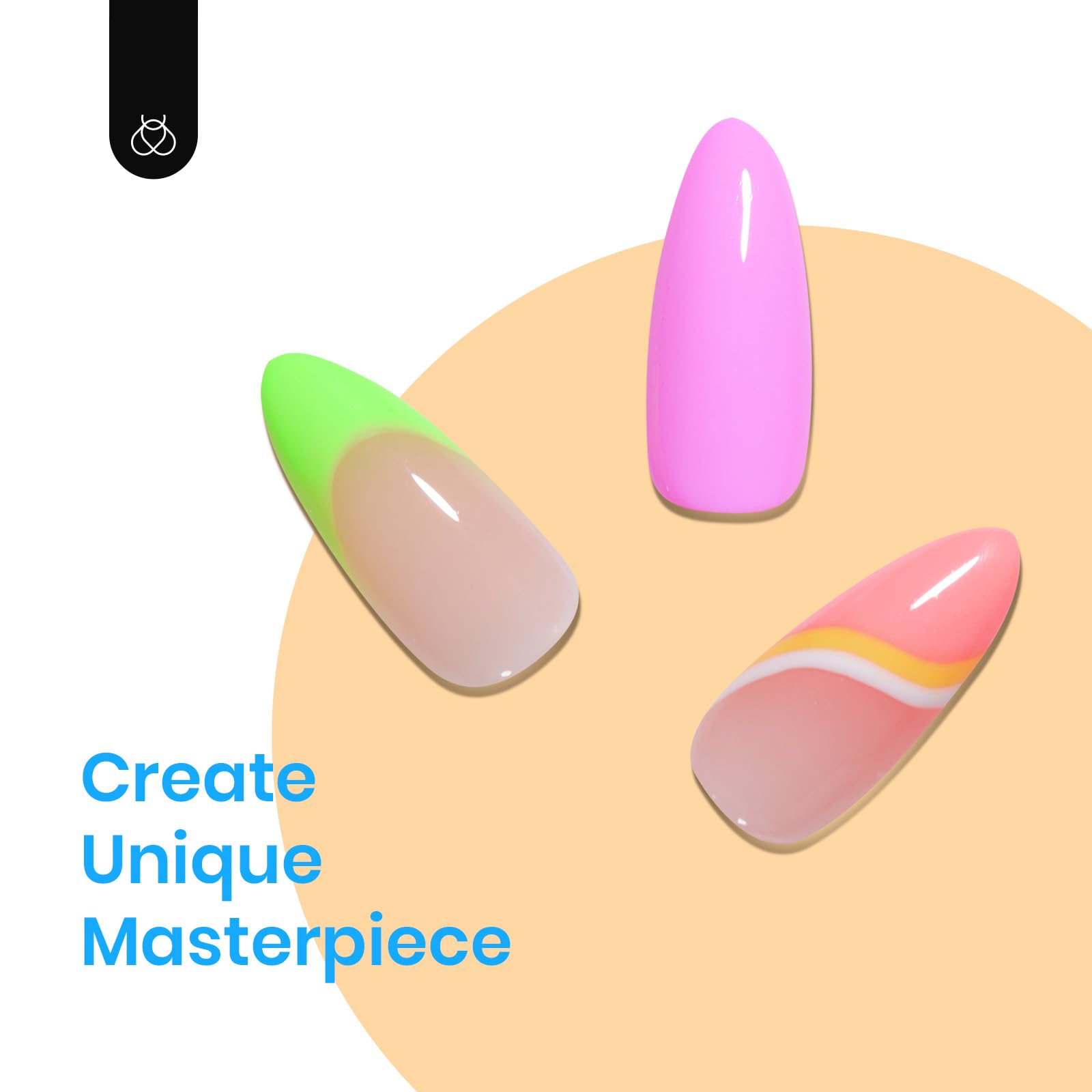 Beetles Neon Gel Nail Polish Set - 6 Vibrant Colors (Hot Pink, Blue, Yellow, Green) | Soak Off UV LED Gel Polish Kit | Perfect Gift for Women | Great for Nail Art, Parties & Summer Manicures