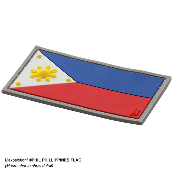 Philippines Flag Patch - Hook and Loop Fastener - Tactical Military Morale Patch for Backpacks, Hats & Uniforms - Perfect for Outdoor, Airsoft & Military Enthusiasts
