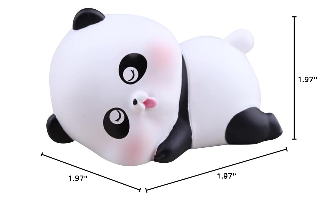 Cute Panda Car Dashboard Ornament - Resin Animal Figure for DIY Decoration, Cake Topper, and Home Accessories | Perfect for Car Interior, Birthday Cakes, and Gift Giving