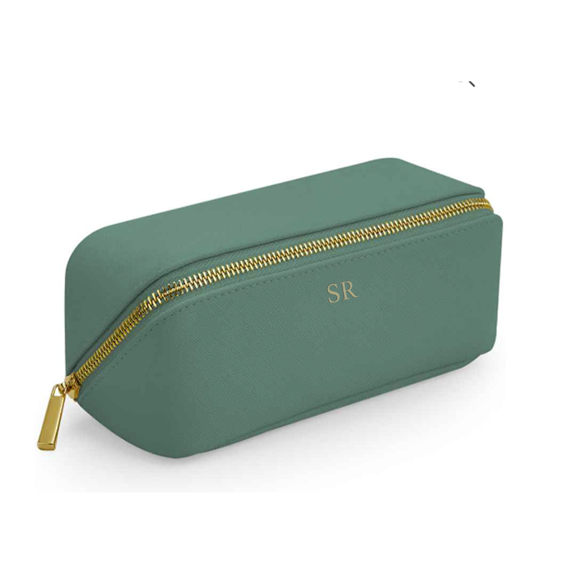 Carnaby Embossed Initial Open Flat Mini Accessory Case - Personalized Jewelry Organizer for Travel, Home & Office Storage | Monogrammed Gift Idea for Women