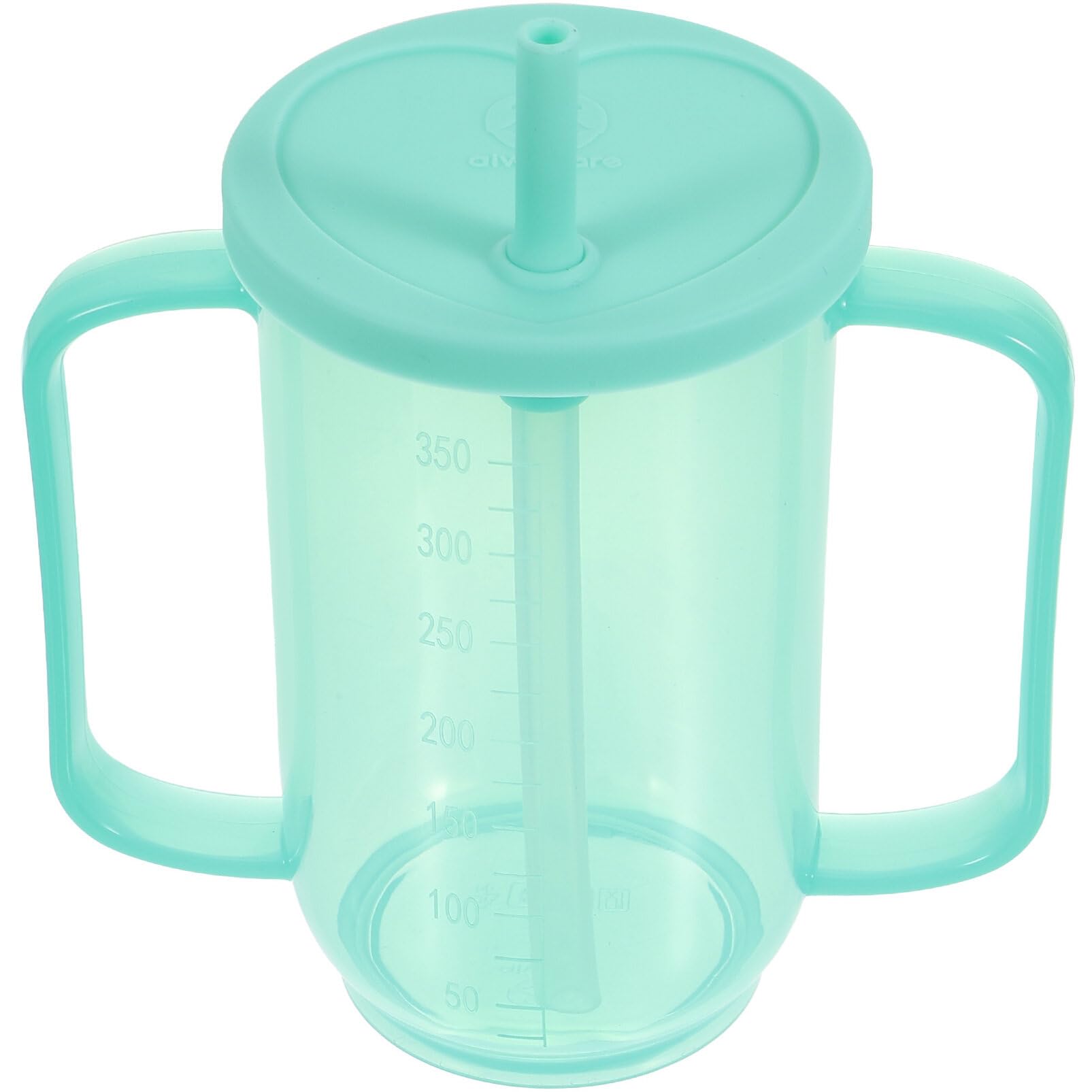 **Spill-Proof Adult Sippy Cup with Straw – Break-Resistant Drinking Mug for Elderly & Dysphagia Patients – Light Green – Ideal for Hospitals, Convalescent Care & Liquid Diets**