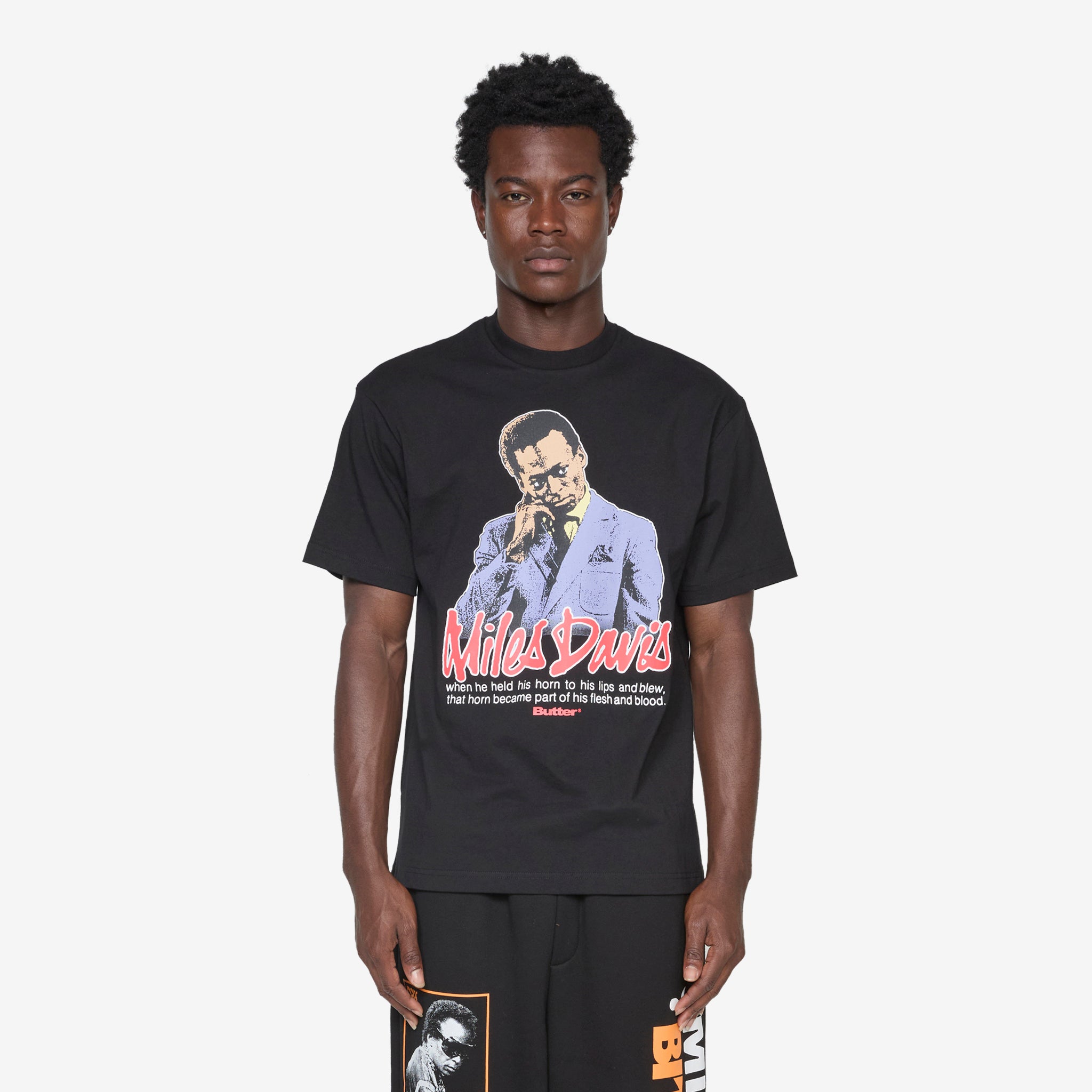 Vintage Miles Davis Portrait T-Shirt - Black Cotton Music Tee for Jazz Fans | Casual Wear & Concert Outfit