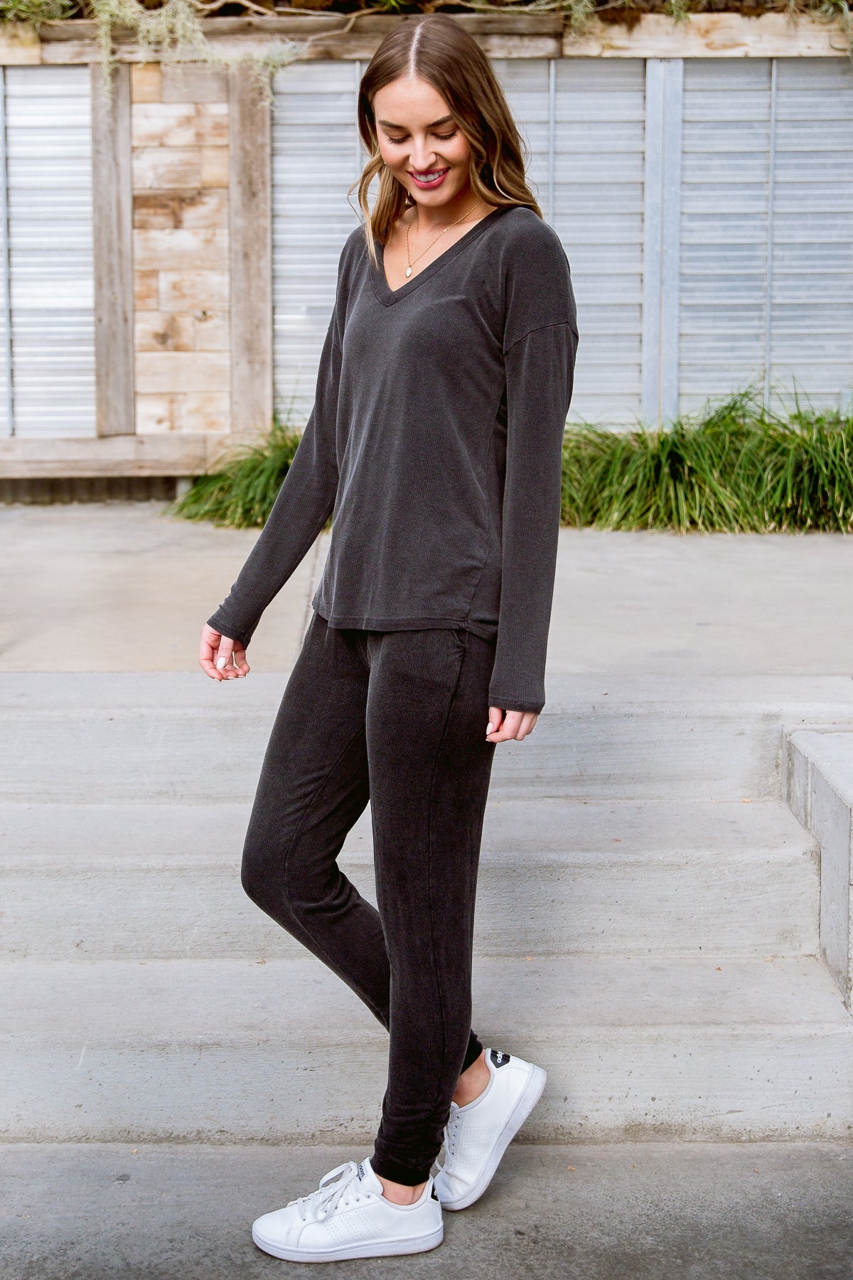 Black Lava Essential Lounge Top - Soft & Comfortable Women's Casual Shirt for Home Relaxation, Yoga & Everyday Wear