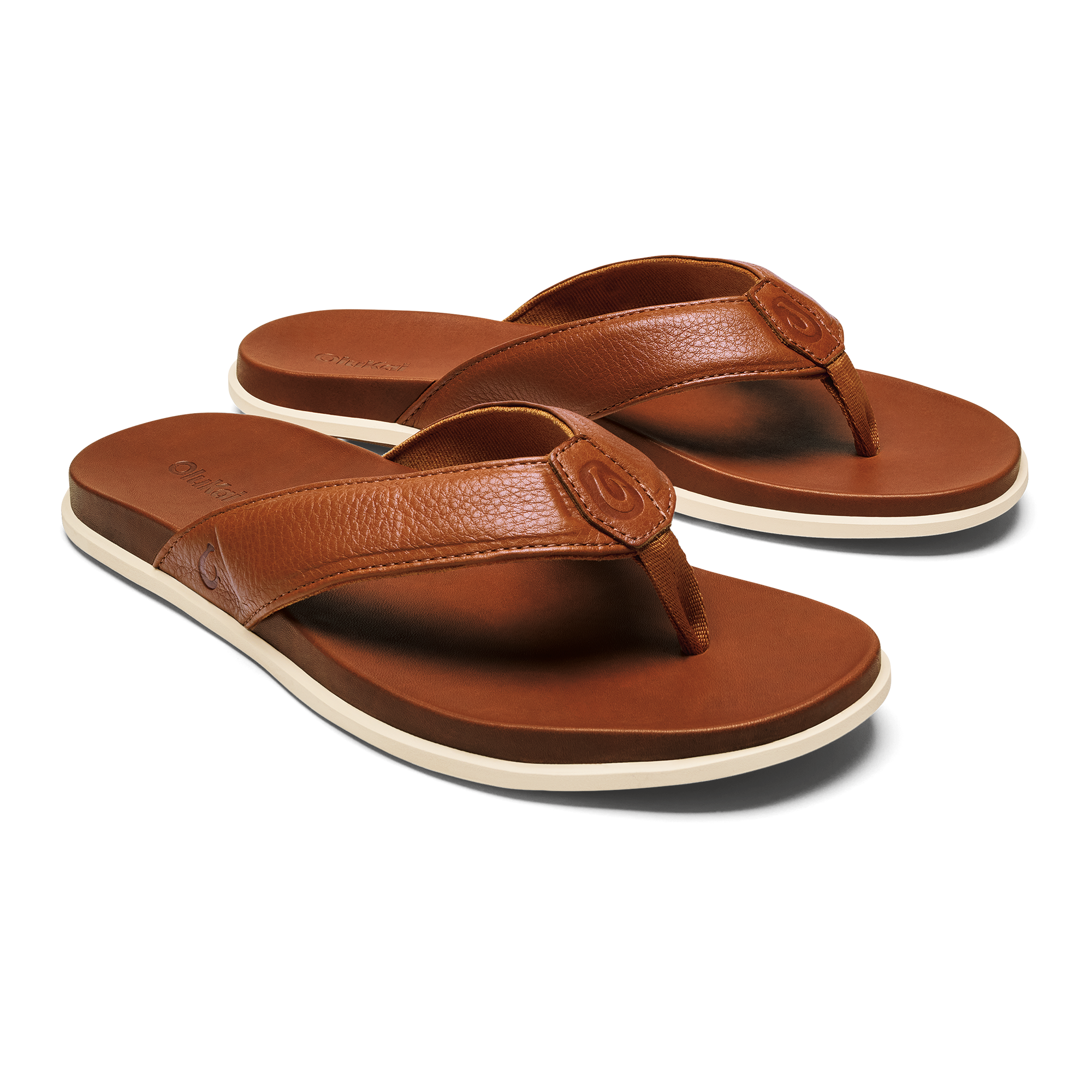 Olali Men's Leather Sandals - Premium Fox Brown Genuine Leather Comfortable Outdoor Summer Sandals for Beach, Travel & Casual Wear