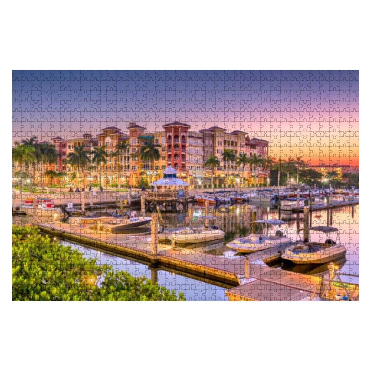 1000-Piece Naples Florida Skyline Jigsaw Puzzle for Adults & Kids - 20”x30” Educational Brain Game, DIY Challenge, Stock Photo Art, Perfect Gift for Indoor Family Fun & Office Decor