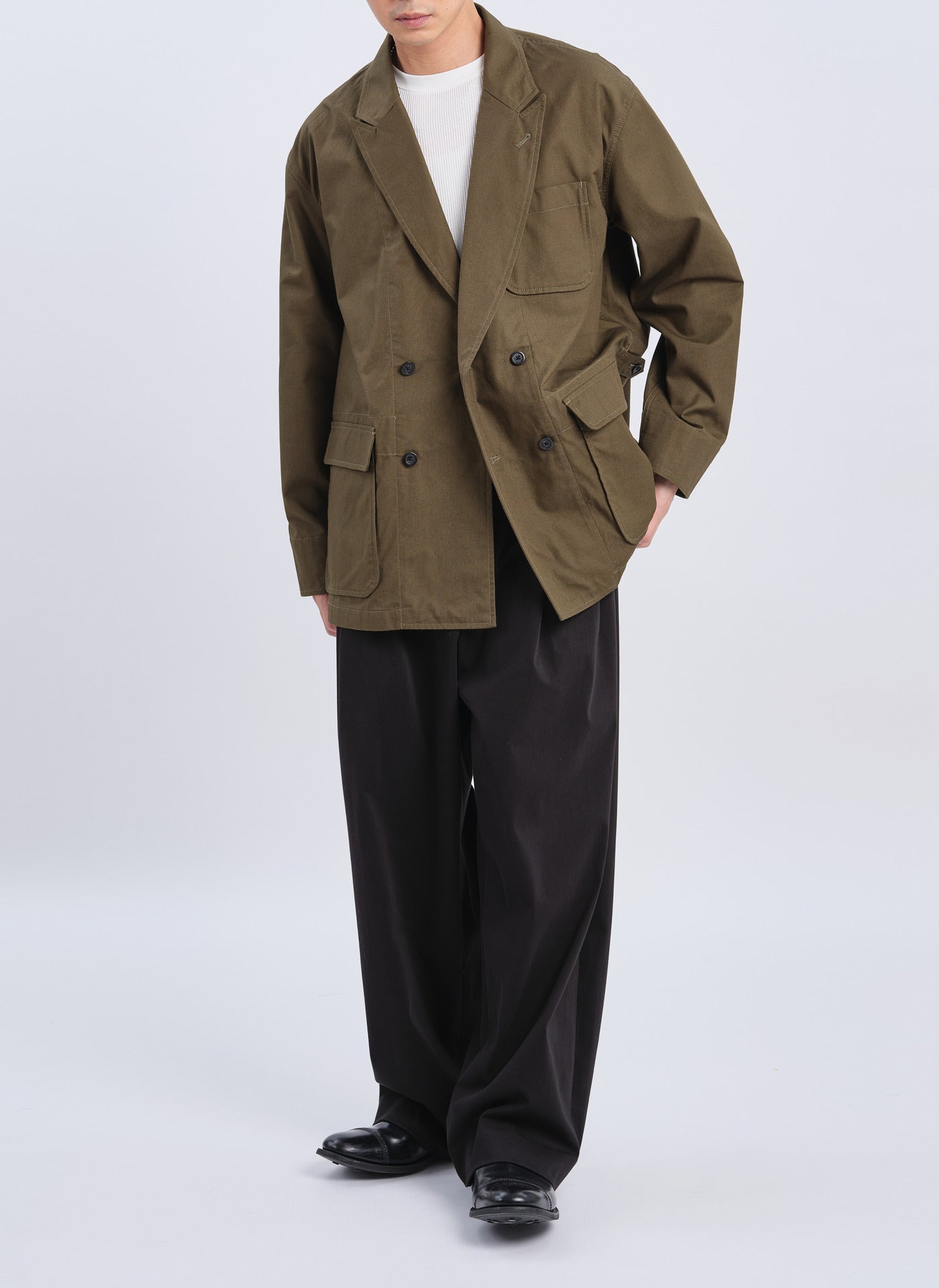Cordura Canvas Soft Work Double Breasted Blazer for Men - Durable & Stylish Office Jacket - Perfect for Business Casual, Workwear & Professional Outfits