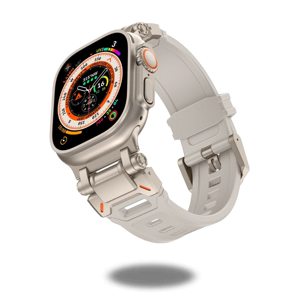 Durable Silicone Watch Band with Stainless Steel Connectors - Perfect for Outdoor Activities, Sports & Everyday Wear