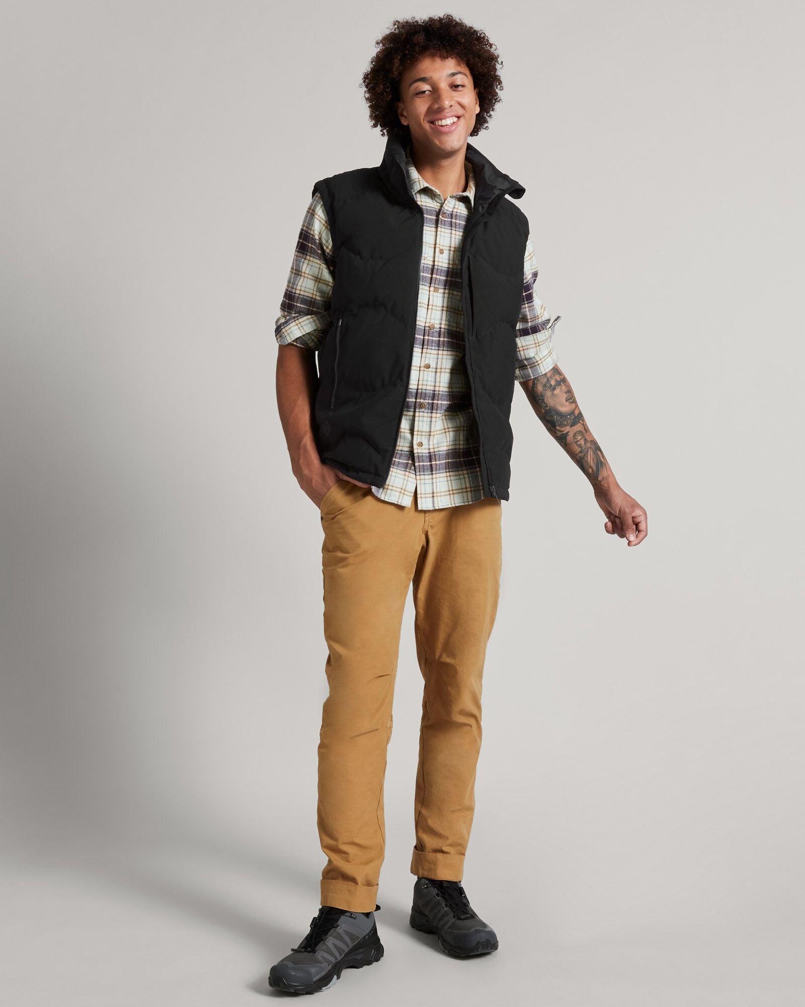 Men's Frisco X Down Vest - Lightweight Warm Puffer Jacket for Outdoor Activities, Hiking & Casual Wear - Black
