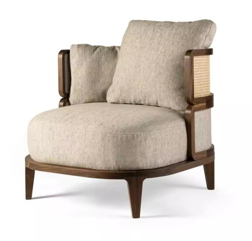 GTV Promenade Bentwood Lounge Chair - Modern Wooden Accent Chair for Living Room, Bedroom, or Office - Perfect for Relaxing, Reading & Home Decor