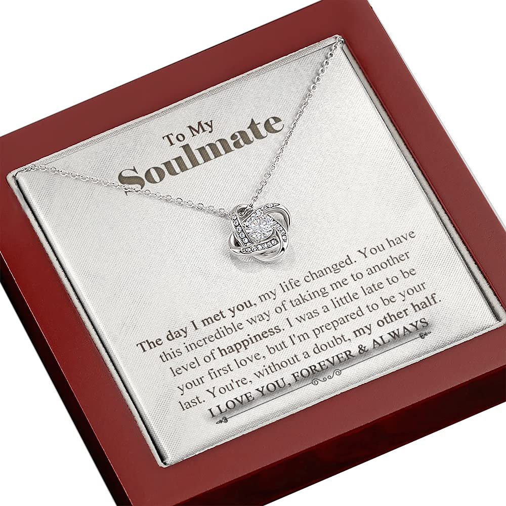 To My Future Wife Love Knot Necklace - Romantic Anniversary & Birthday Gift for Her with Message Card & Gift Box - Perfect for Engagements, Weddings & Couples