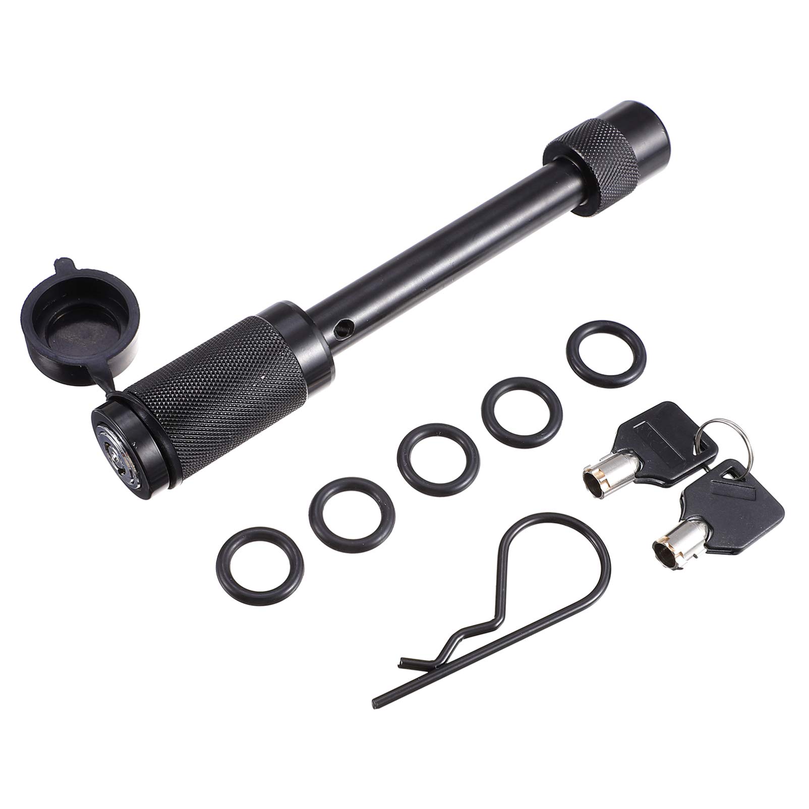 Wakauto Trailer Hitch Lock Pin - Anti Rattle Receiver Safety Clip with O Rings - Heavy Duty Tow Hitch Accessories for Car, Truck & SUV - Secure Towing for Trailers, Campers & Boat Hauling