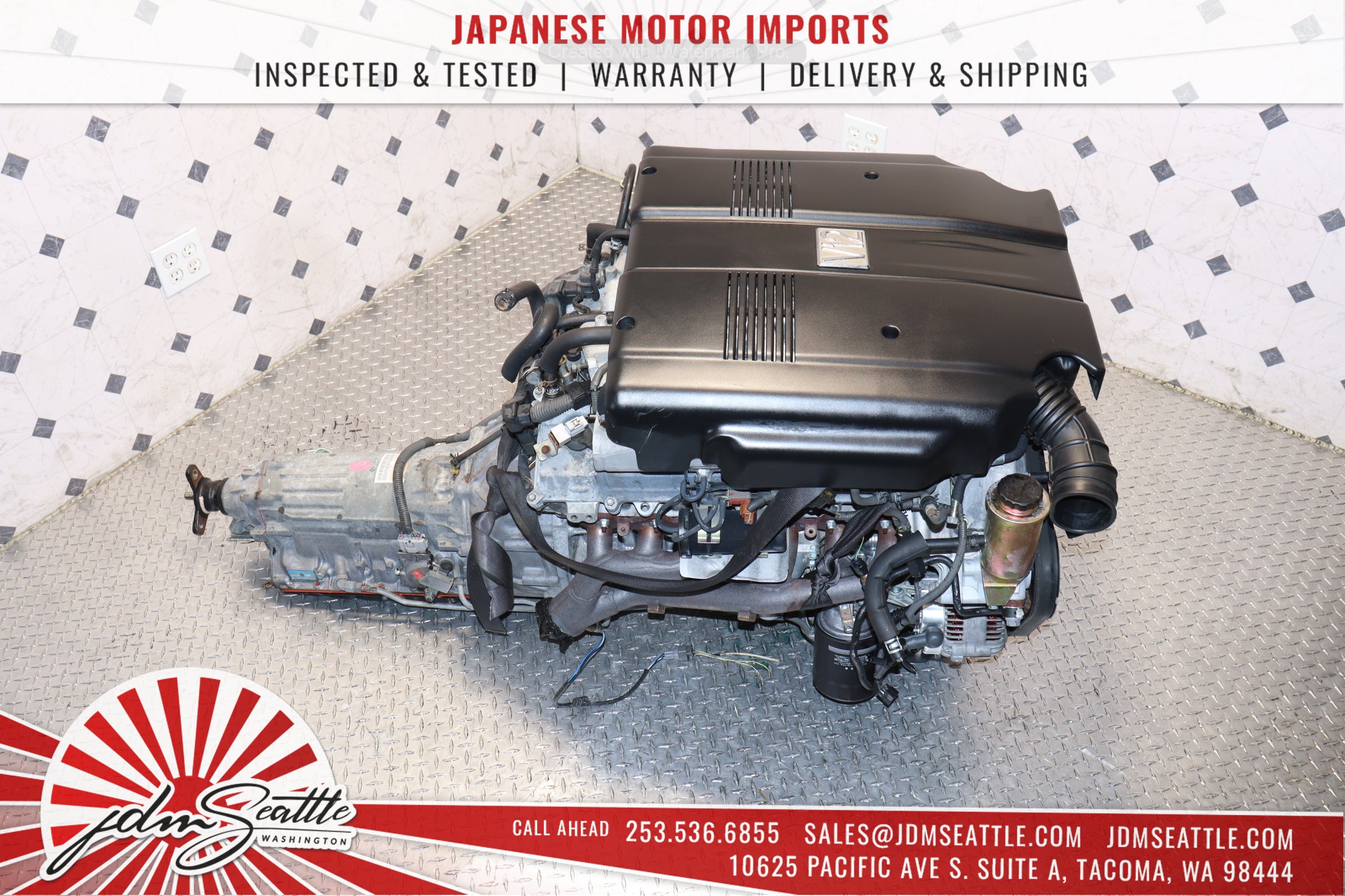 1GZ FE 5.0L V12 Engine & Transmission - Compatible with Toyota Century & JDM Supra - High Performance Replacement for Classic Japanese Cars - Perfect for Engine Swap & Restoration Projects
