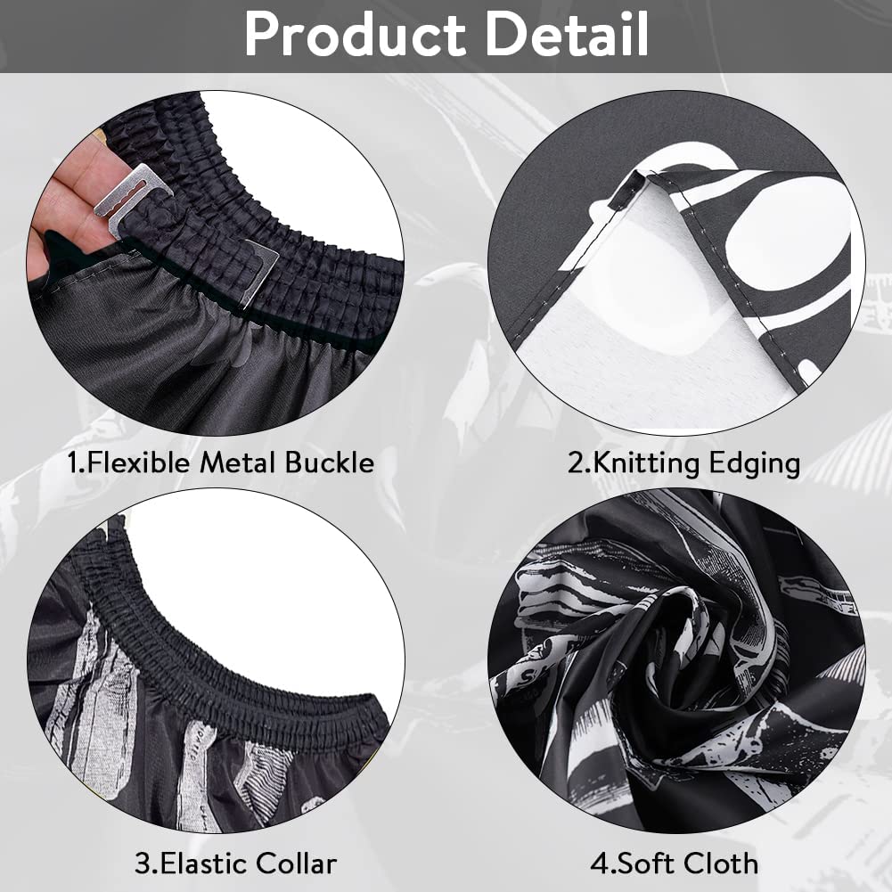 OSEN Professional Waterproof Barber Apron for Men - Black Polyester Hair Cutting Cape with Print - Perfect for Salons, Barbershops & Home Haircuts