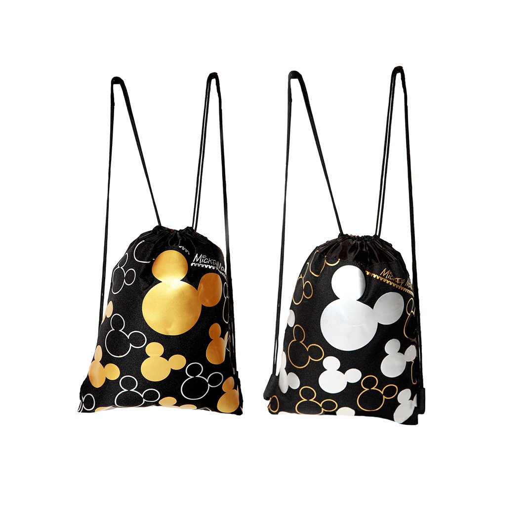 Disney Mickey Mouse Drawstring Backpack 4 Pack - Cute Mini Backpacks for Kids, School, Travel & Disney Theme Parks