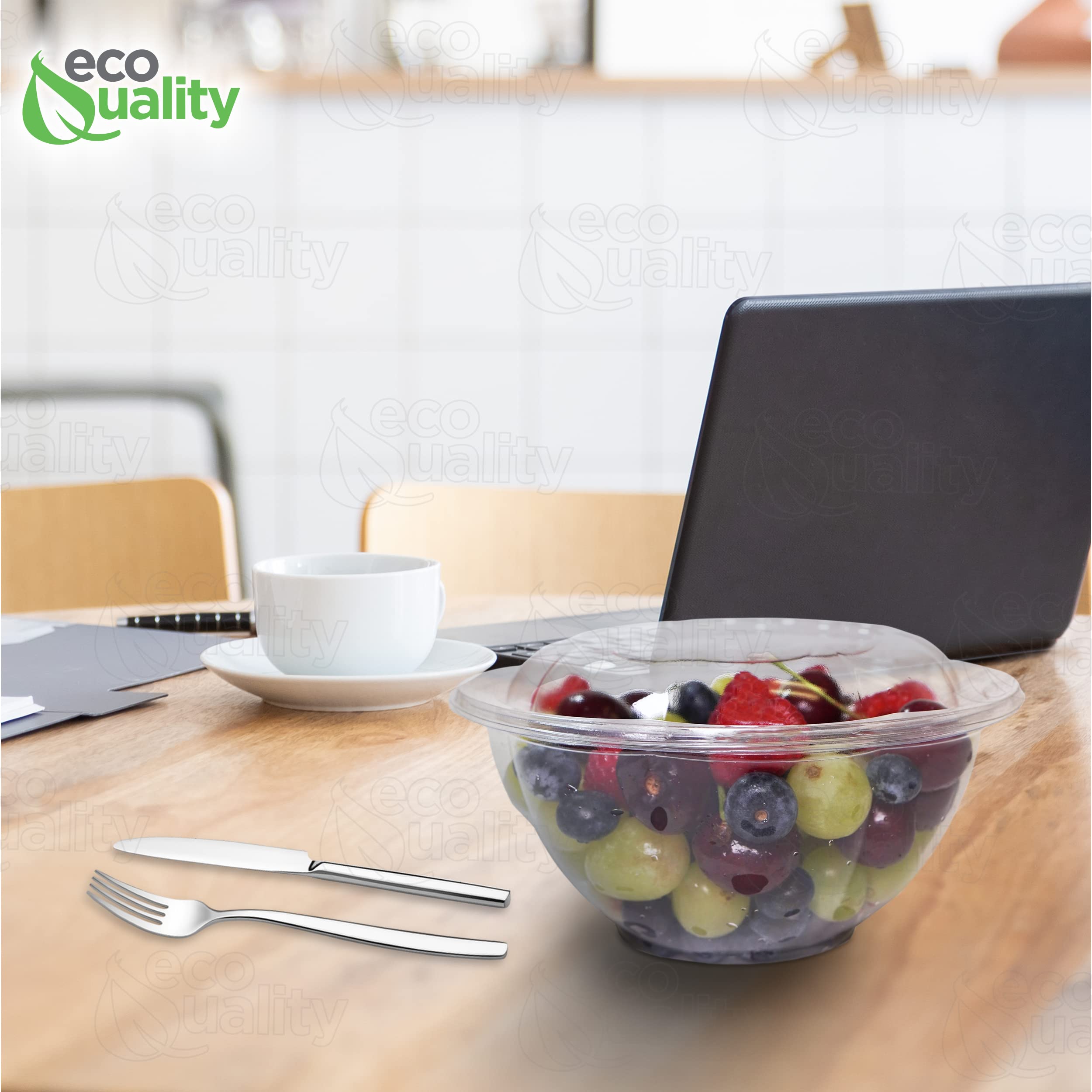 300 Pack 32oz Clear Plastic Salad Bowls with Lids - Disposable Airtight Food Containers for Meal Prep, Lunch, Salads, Fruits & Parfait | Leakproof & Fresh-Keeping | Perfect for Office Lunch, Picnics, Party Catering & Takeout