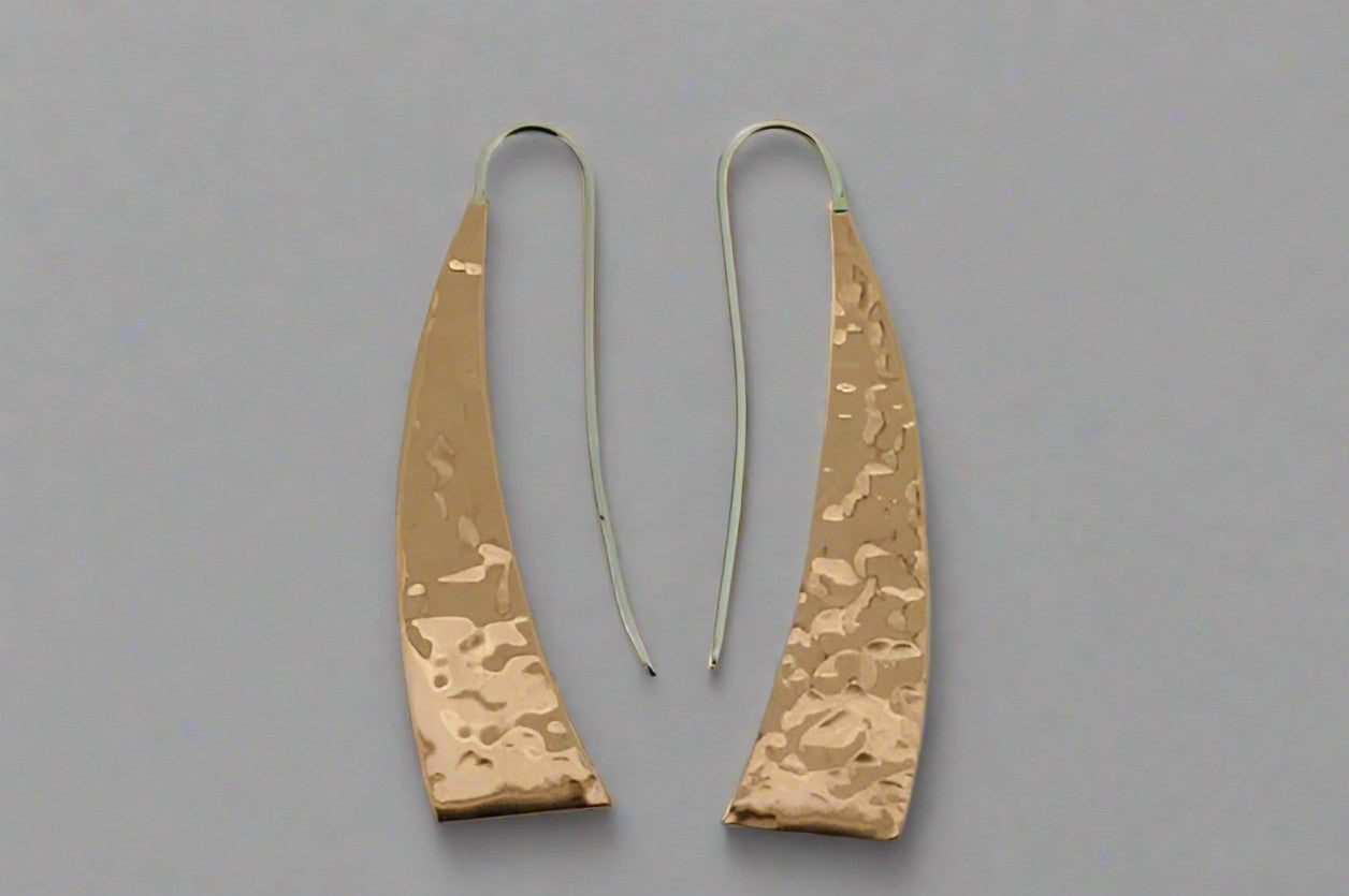 Handmade Hammered Copper Machete Earrings for Women - Boho Chic Dangle Earrings - Perfect for Music Festivals, Concerts and Everyday Wear