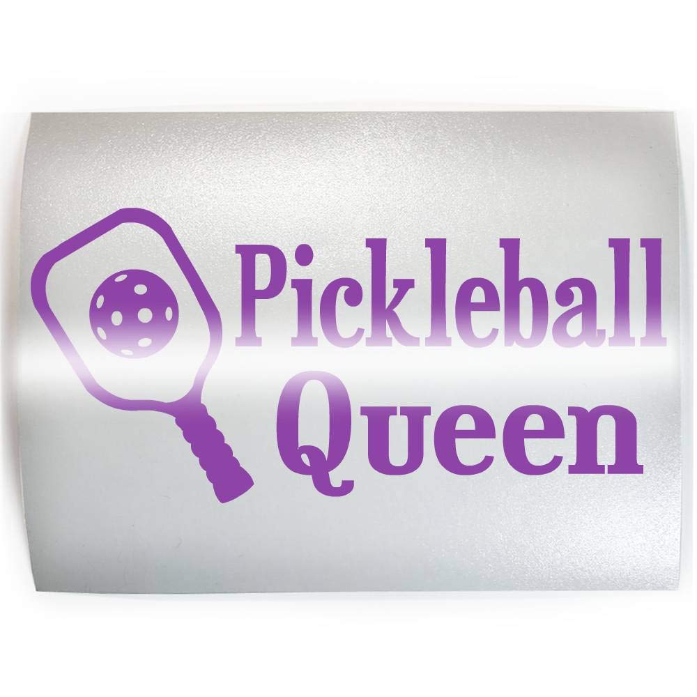 Pickleball Queen Decal Sticker - Custom Color & Size Options - Perfect for Pickleball Players, Game Equipment & Team Spirit - Great for Water Bottles, Paddles & Gear Accessories