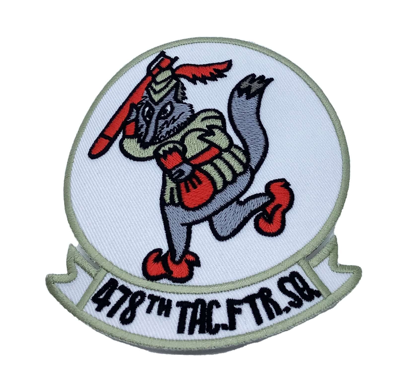 478th Tactical Fighter Squadron Patch - Hook and Loop Fastener - Military Collectible - Perfect for Jackets, Hats & Bags