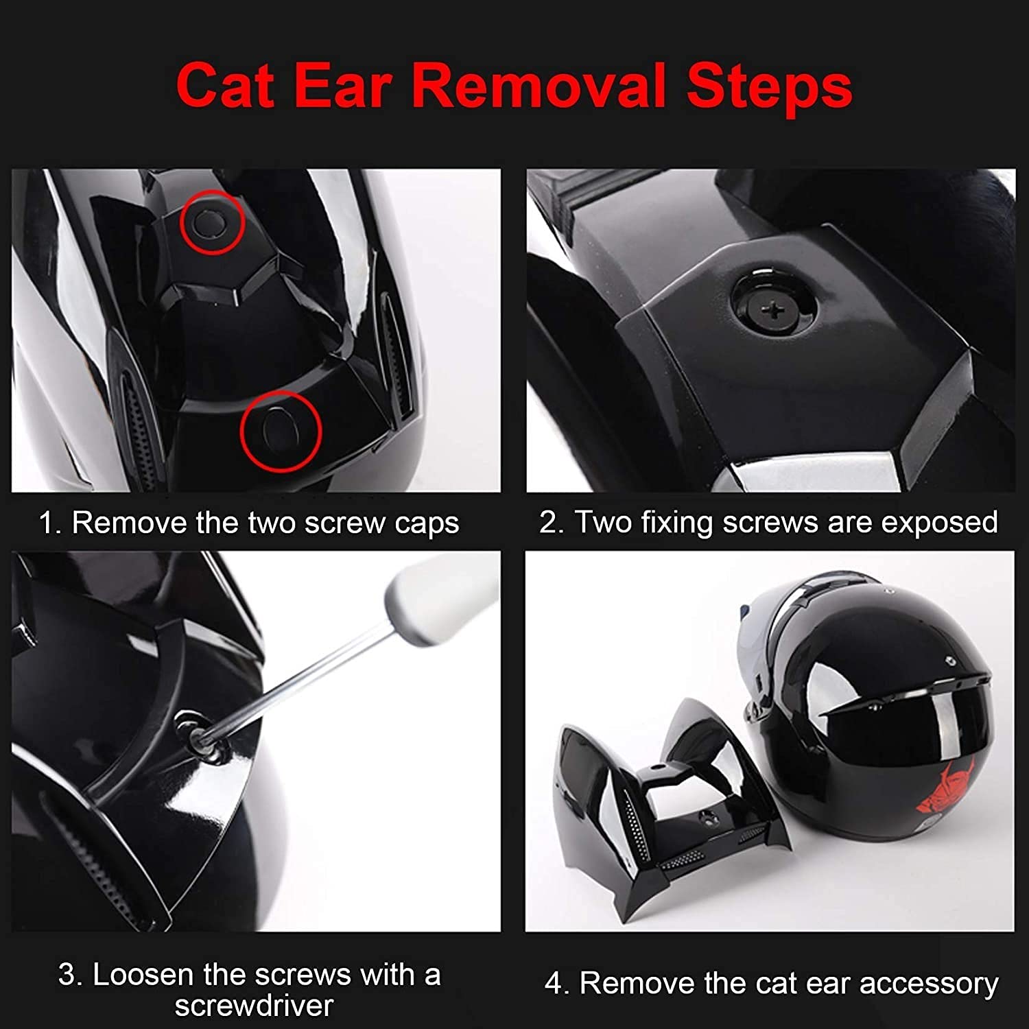 Women's Bluetooth Motorcycle Helmet with Cat Ears - DOT Certified Full Face Flip-Up Helmet with Visor for Street Bikes & Motocross (Size 57-59CM) - Perfect for Commuting, Racing & Urban Riding