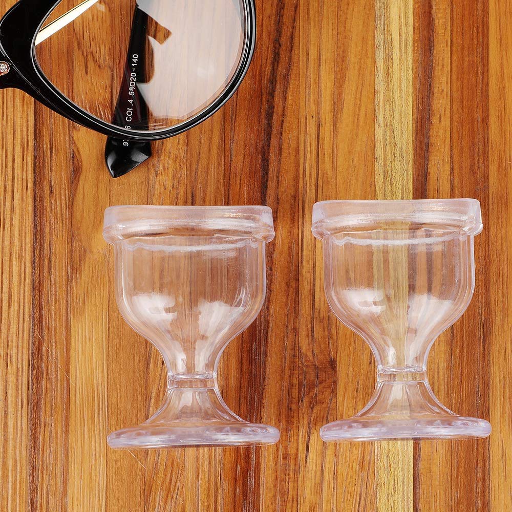 KannsSky Eye Wash Cups - Set of 2 Transparent Eye Cleaning Cups for First Aid, Rinse & Relief - Perfect for Allergies, Contacts, Irritation & Post-Surgery Care