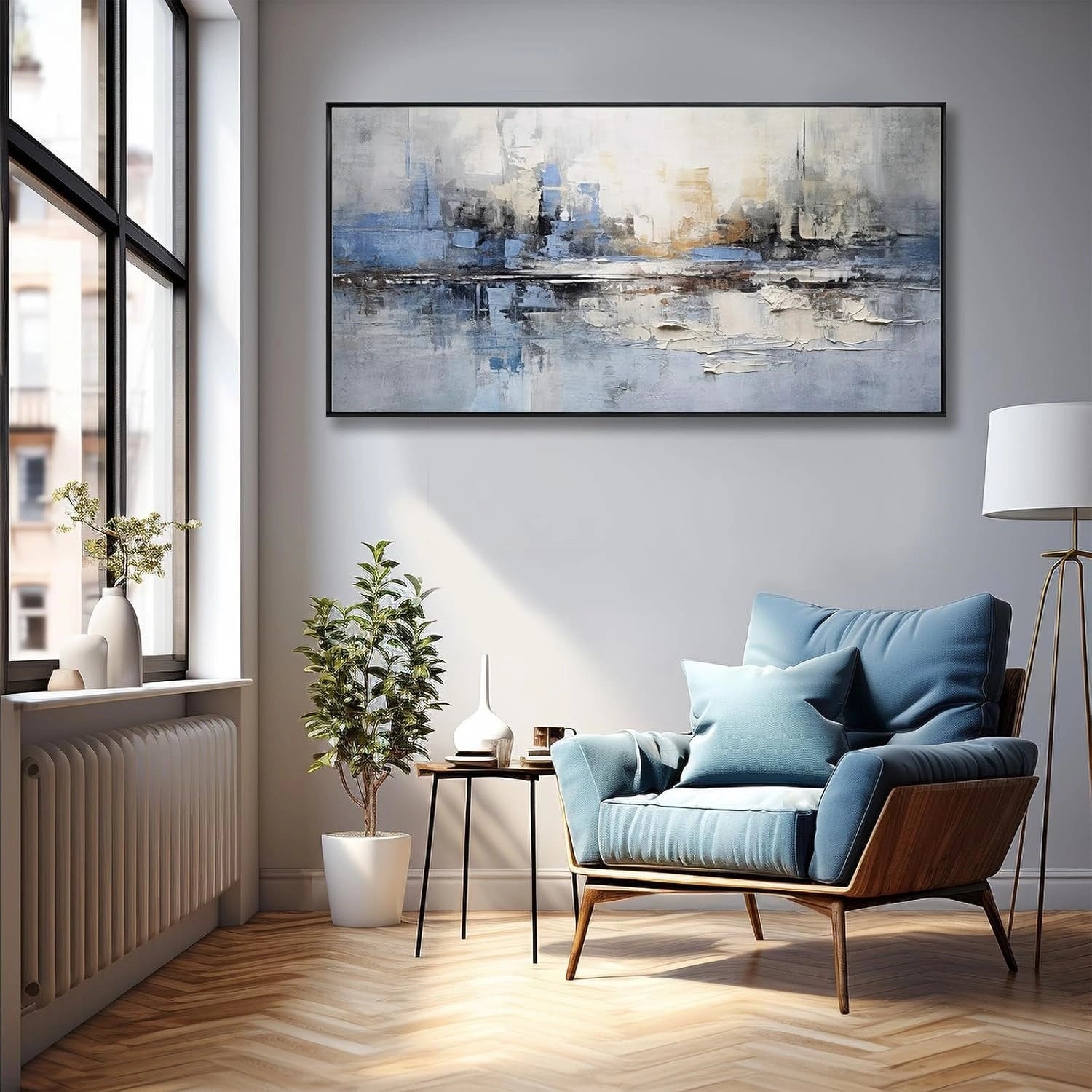 Abstract Painting #AB 343 - Modern Wall Art for Living Room, Bedroom & Office Decor - Handmade Canvas Artwork for Home & Gifts