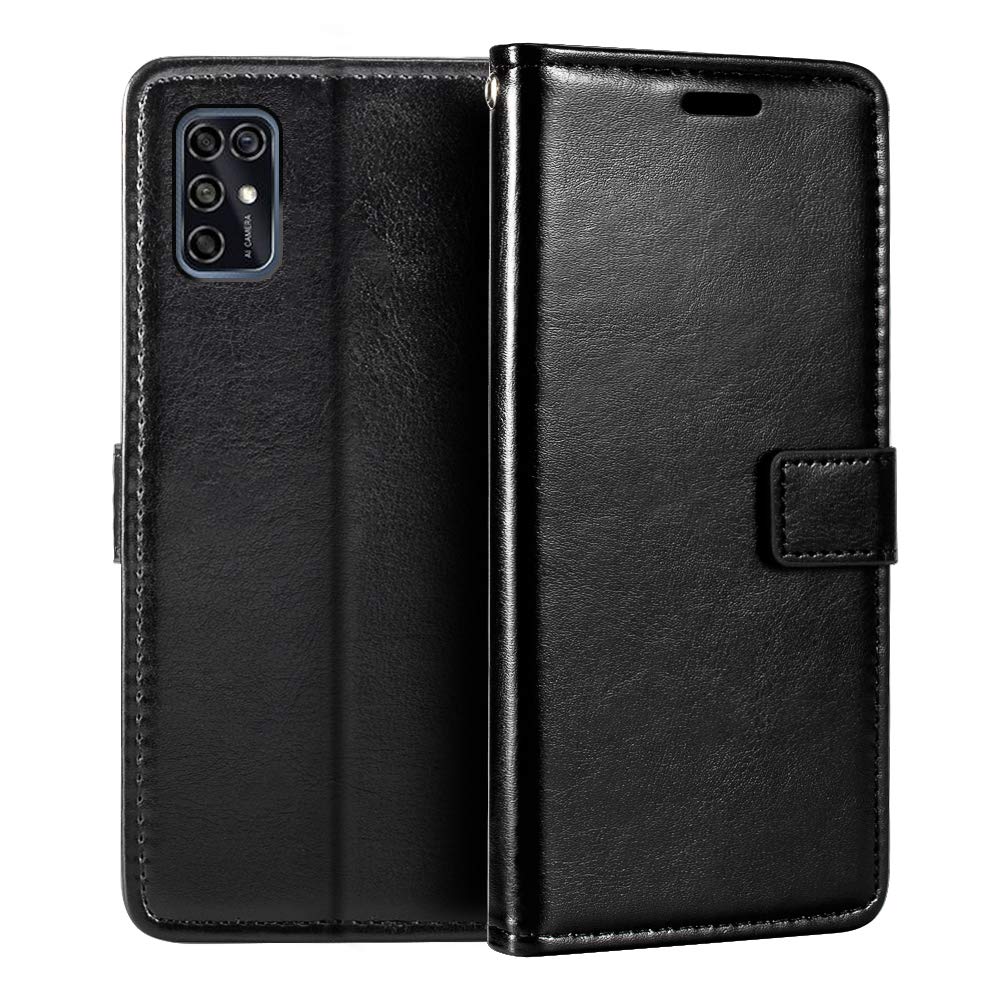 Premium PU Leather Magnetic Flip Wallet Case for ZTE Blade V2020 Smart 8010 - Card Holder & Kickstand - Black | Perfect for Work, Travel & Daily Protection