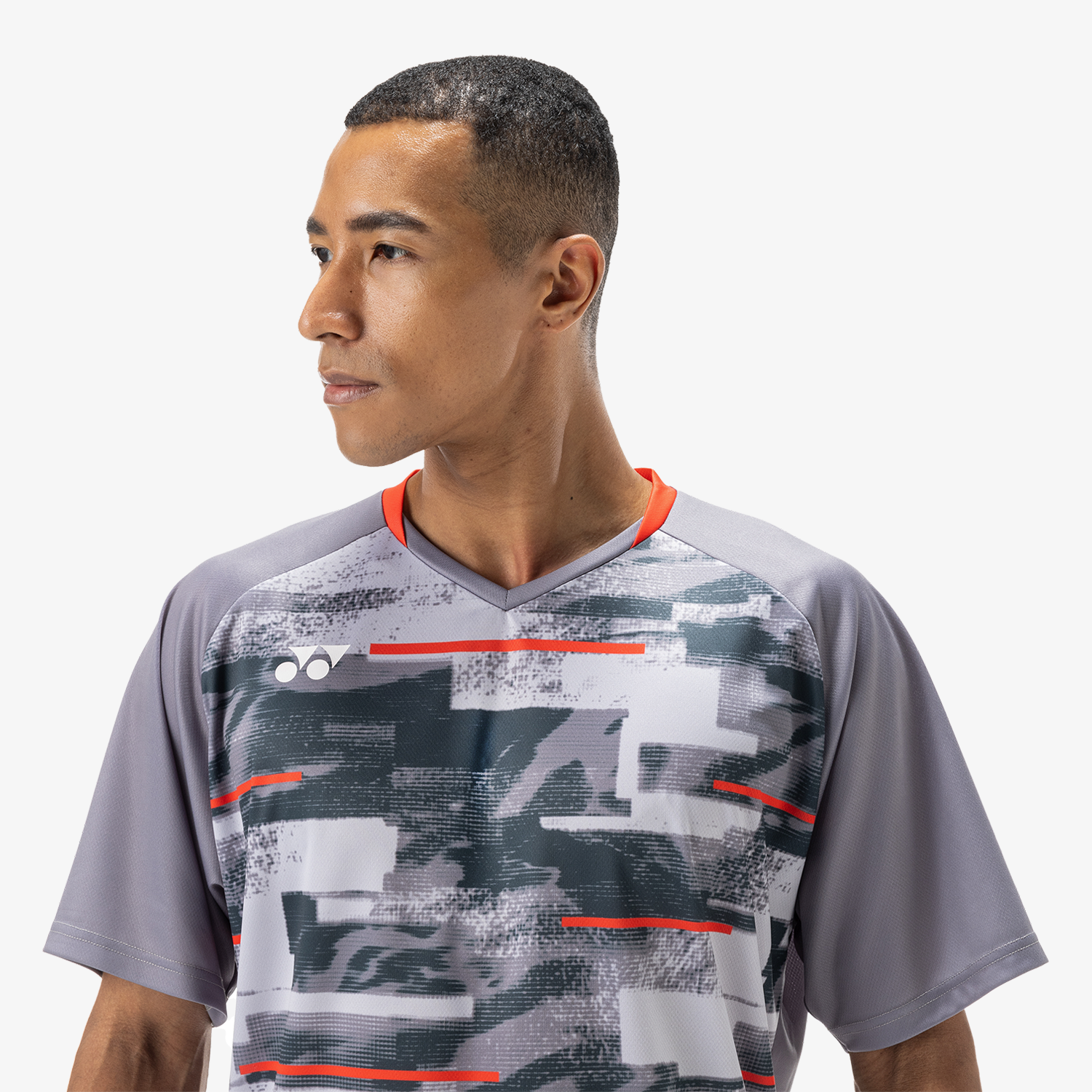 Yonex YM0034 Men's Crew Neck T-Shirt - Gray | Comfortable & Breathable Activewear for Tennis, Gym & Casual Wear