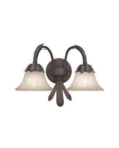 Alora Collection 2-Light Wall Sconce in Oil Rubbed Bronze Finish - Designer Fountain Lighting 9222 ORB - Perfect for Bedroom, Bathroom, and Hallway Lighting Decor
