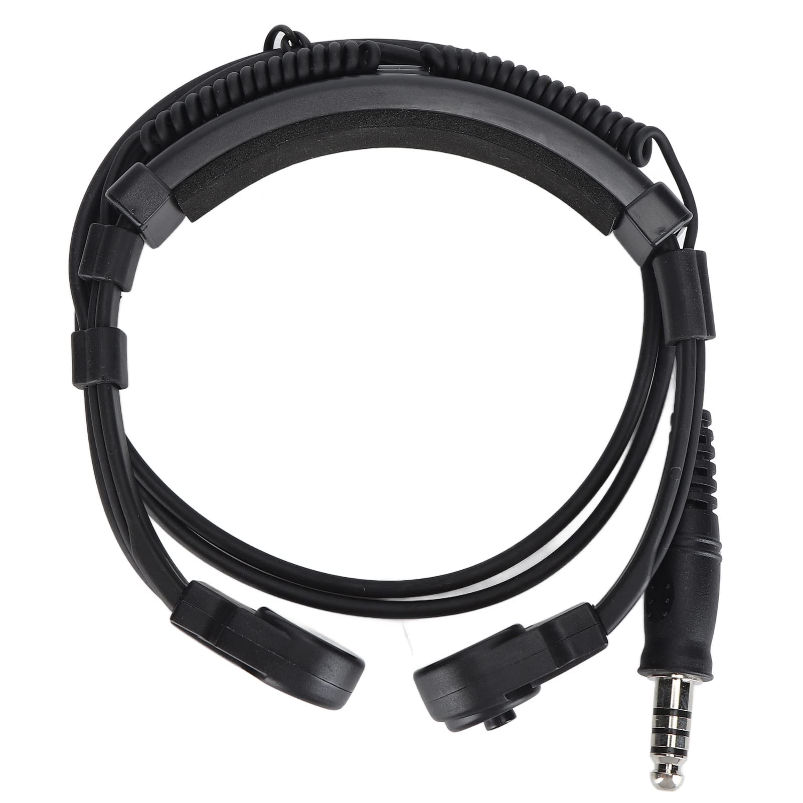 Military U94 PTT Adapter with 2 Pin 7.1mm Headset System - Push to Talk Connector for Motorola Radios (PU+PTT Material) - Perfect for Tactical Communication, Security Operations & Outdoor Adventures