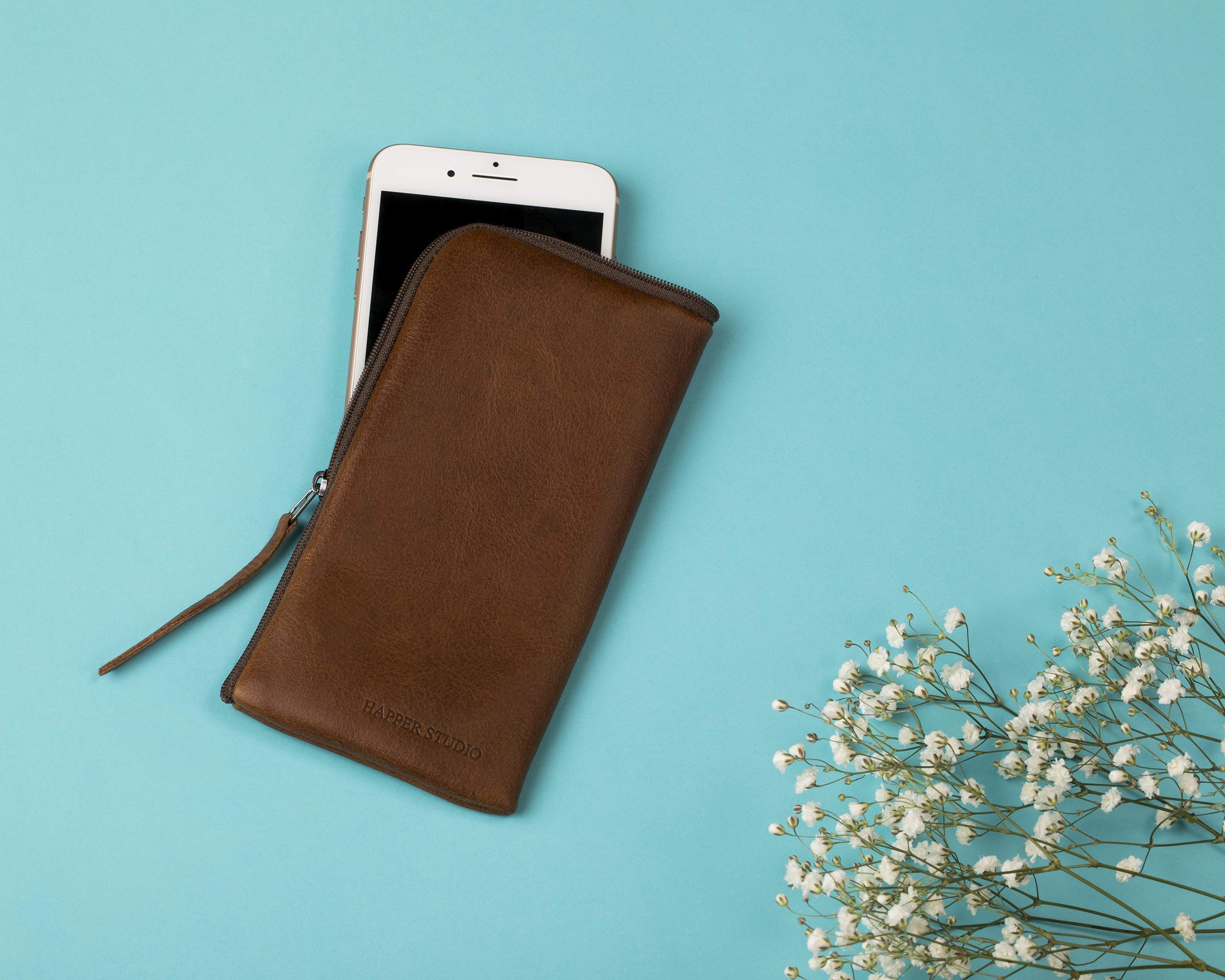 Premium Brown Italian Leather iPhone Case - Handcrafted in Europe | Durable & Stylish Protection for Everyday Use