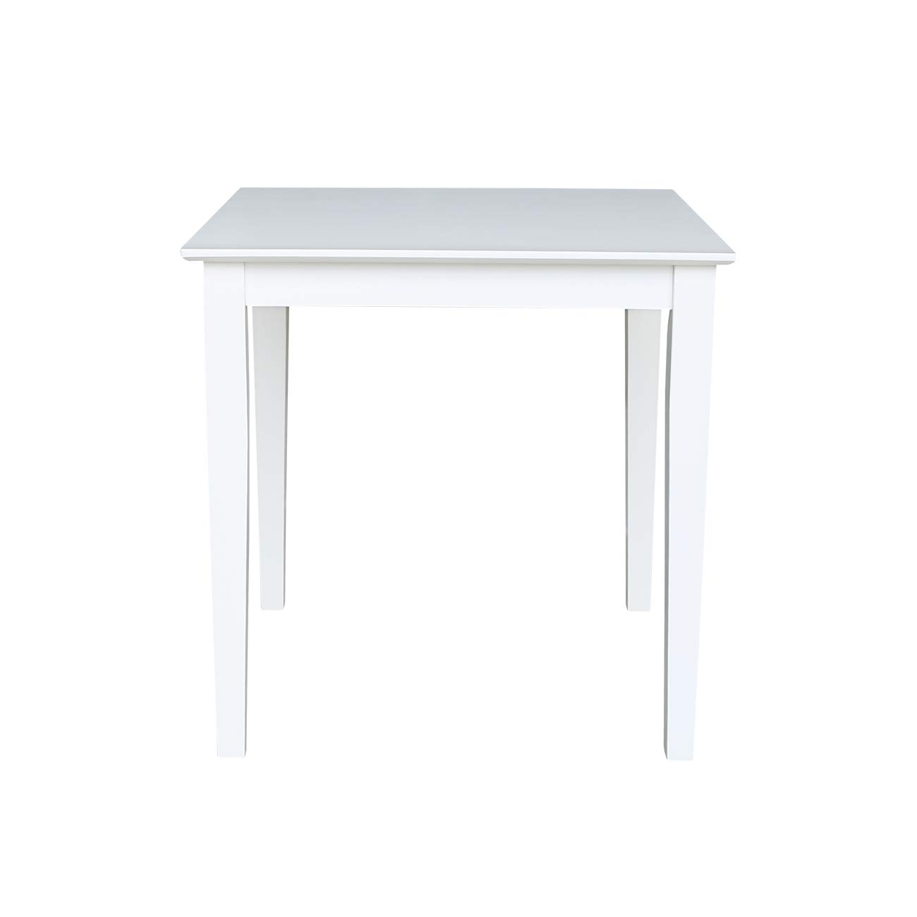 Solid Wood Dining Table with White Finish - International Concepts - Perfect for Kitchen, Dining Room, and Small Space Homes