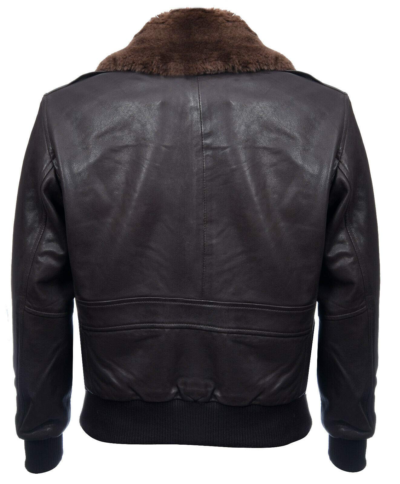 Men's Air Force A2 USAF Pilot Aviator Genuine Leather Flight Bomber Jacket - Military Style Outerwear for Aviation Enthusiasts & Winter Fashion