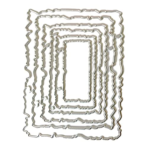 FTYRWU7IWO Torn Frames Metal Cutting Dies - DIY Scrapbooking Album Paper Card Template Mold for Embossing Craft Decoration - Perfect for Card Making, Scrapbooking & Home Decor Projects