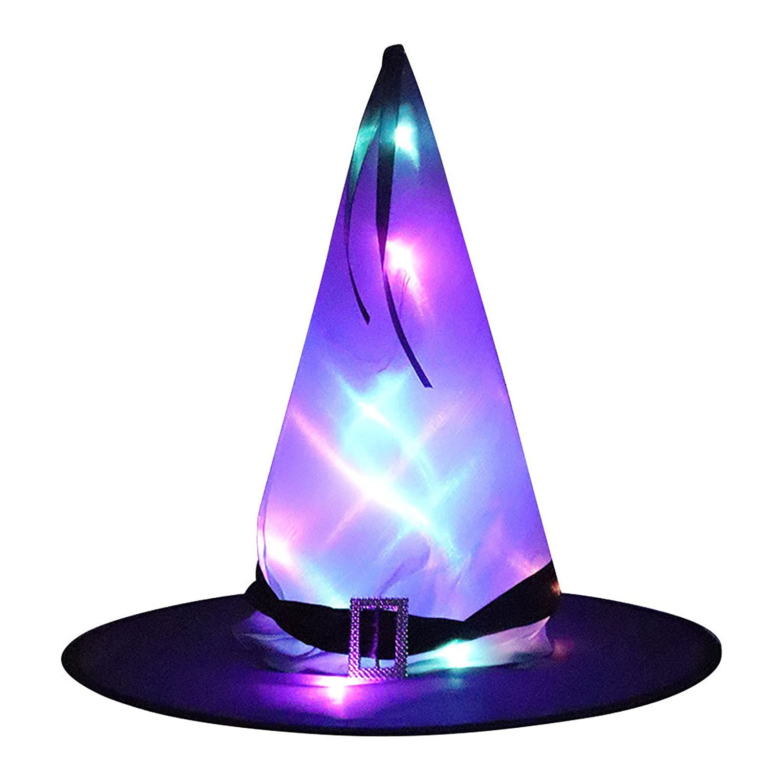 Glowing Witch Hat Halloween Decorations - Waterproof Squid Shape Hanging Light for Outdoor Party, Patio, Lawn & Garden (Purple) | Spooky Halloween Party & Home Decor