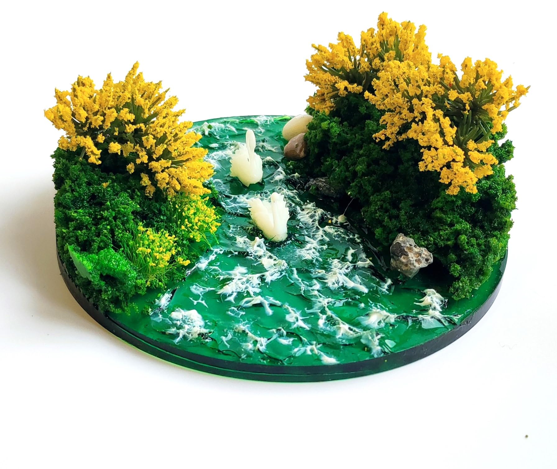 Realistic Miniature Swan Garden River - Fairy Garden Pond & Diorama Decor for Miniature Landscapes | Perfect for Fairy Gardens, Terrariums & DIY Miniature Scenes