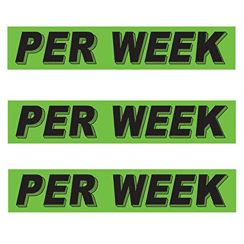 36 Pack Car Dealer Vinyl Windshield Slogan Stickers - High Visibility Chartreuse Window Decals for Auto Dealerships & Car Lots - Perfect for Promotions, Sales Events & Weekly Specials