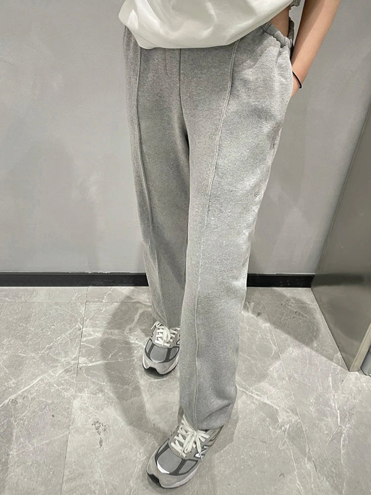 Black High Waist Loose Pencil Pants for Women - Minimalist Solid Trousers | Korean Fashion Style | Perfect for Office, Casual Wear & Travel