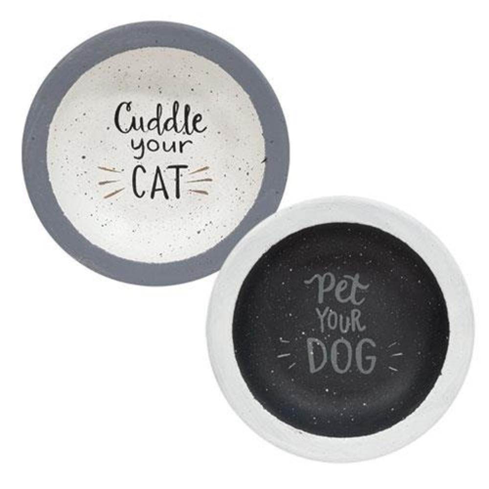 Pet & Cuddle Bowl Set of 2 - Soft Plush Dog Cat Bed for Small Medium Pets - Perfect for Cuddling, Sleeping & Home Decor