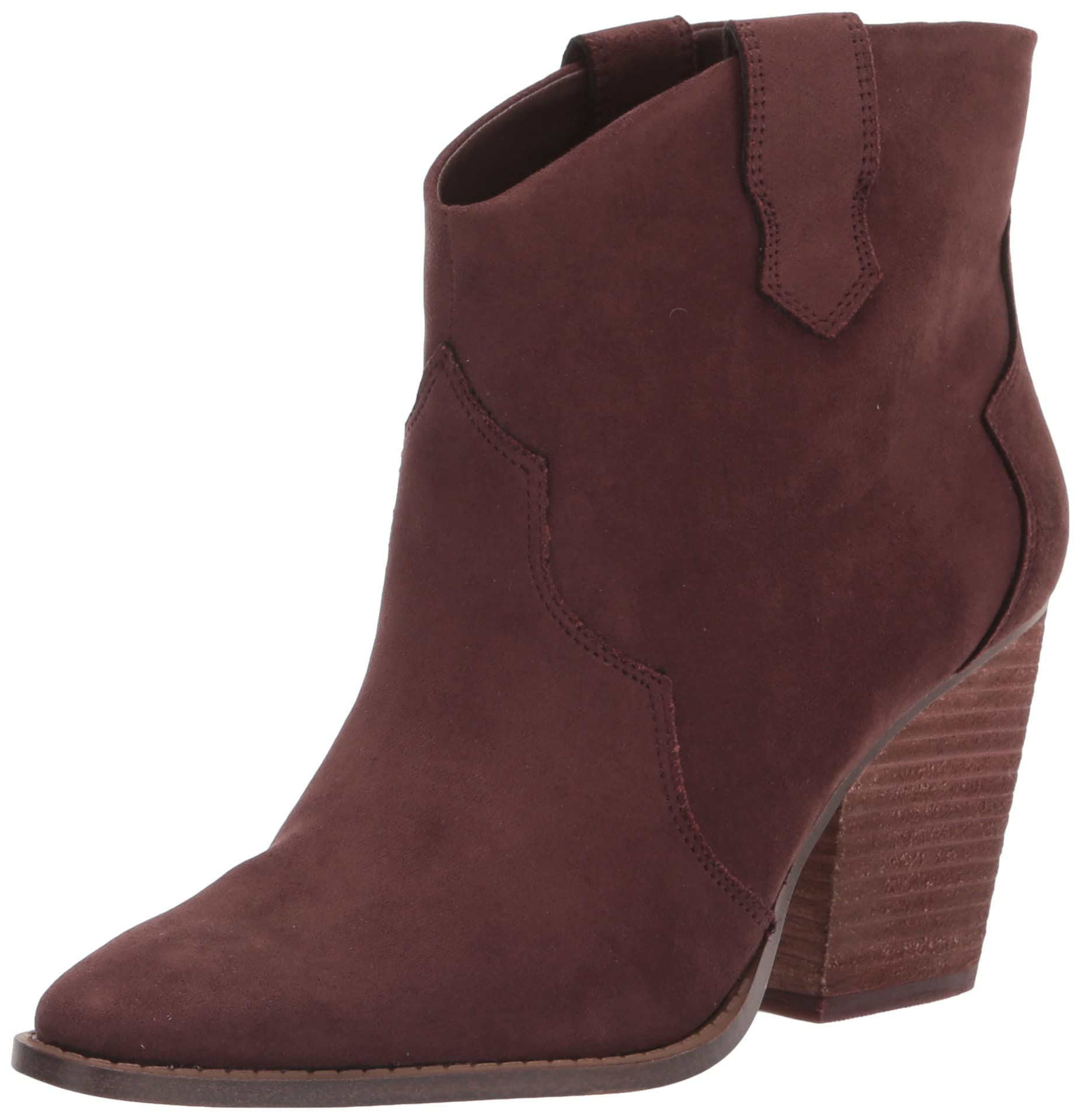 Chinese Laundry Women's Bonnie Suedette Western Boot - Stylish Cowgirl Boots for Women | Comfortable & Fashionable Ankle Boots for Country, Rodeo, and Everyday Wear
