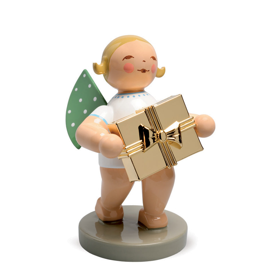 Wendt & Kuhn Well Wisher Angel Wooden Figurine - Handcrafted Christmas Tree Ornament & Home Decor Gift for Holidays