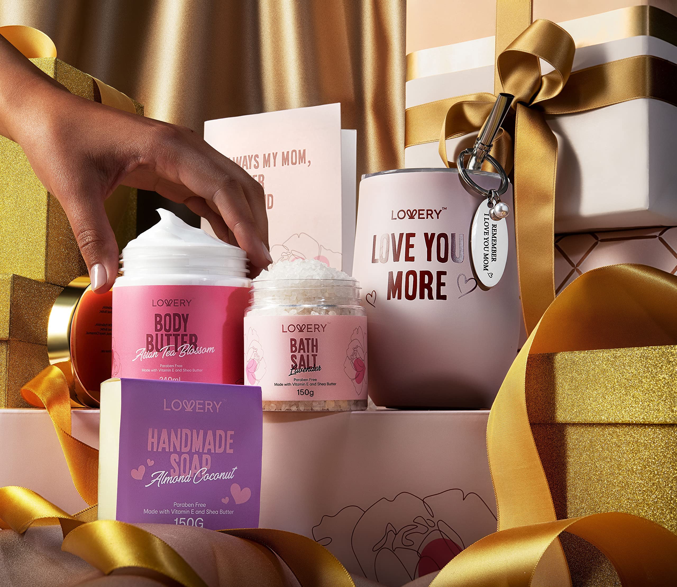 Luxury Spa Gift Set for Mom - Relaxing Birthday & Mother's Day Gifts for Women - Stress Relief Care Package with Essential Oils & Bath Salts - Perfect Present from Daughter or Son - Ideal for Self-Care, Pampering & Relaxation at Home