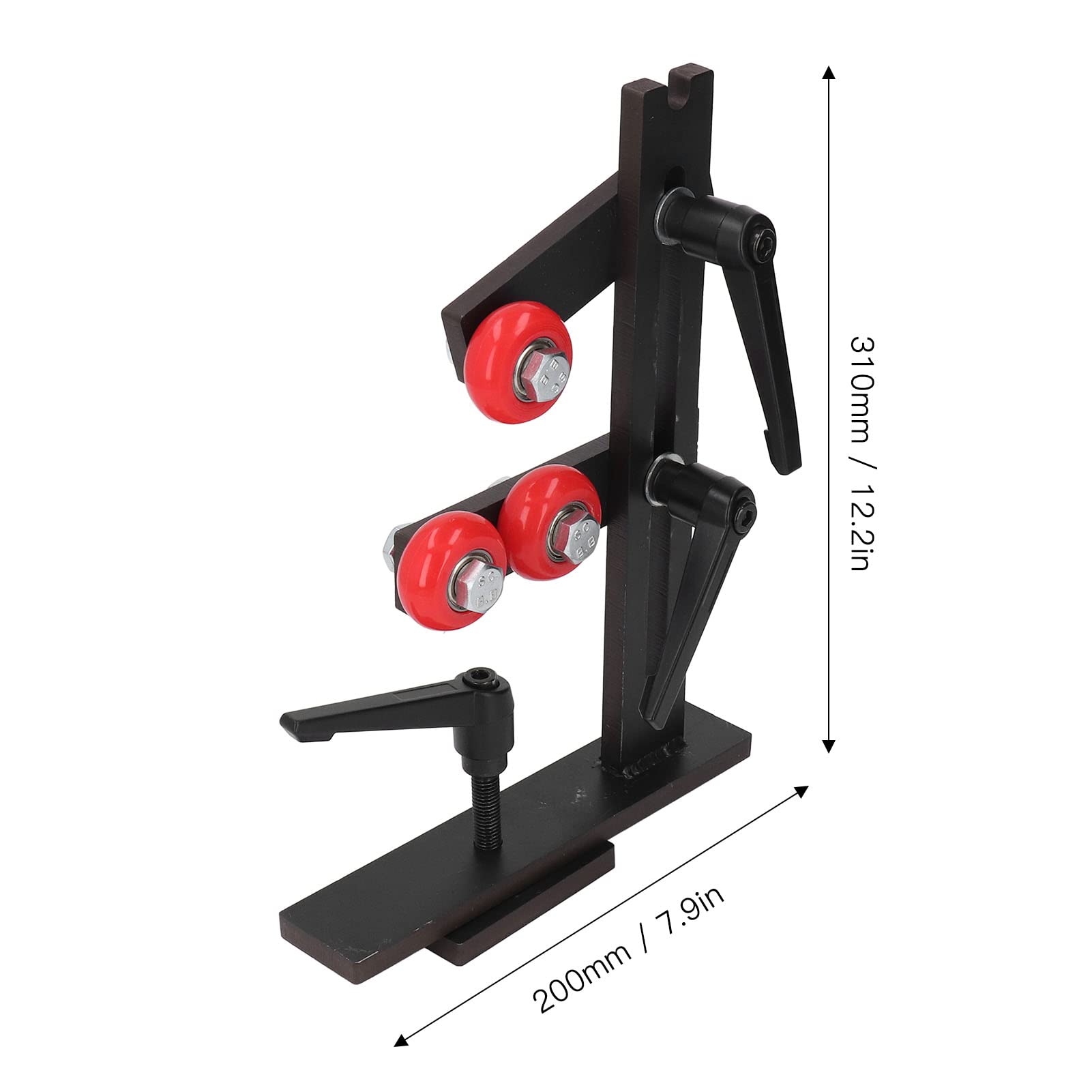 Wood Lathe Steady Rest - Heavy Duty Cast Iron L-Shaped Tool Support with 3 Adjustable Wheels for Woodturning | Industrial Woodworking Machine Accessory | Perfect for Bowl Turning, Spindle Work & Furniture Making