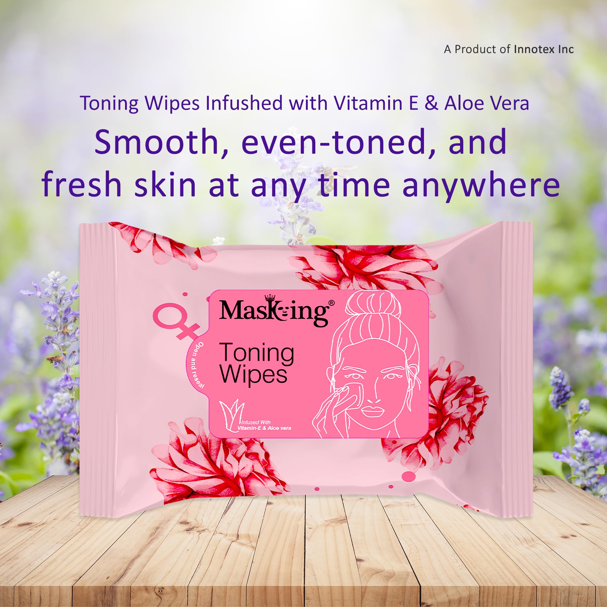 MasKing Cleansing Facial Wipes - Makeup Remover & Toner with Aloe Vera & Vitamin E | 6-Pack (10 Wipes Each) | Gentle for All Skin Types | Perfect for Travel, Gym & Daily Skincare Routine
