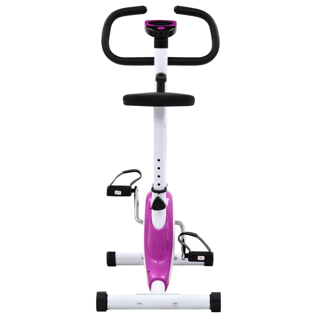 VidaXL Belt Resistance Exercise Bike for Home Gym - Purple Indoor Cycling Bike for Cardio Workout & Fitness Training | Perfect for Small Spaces & Apartment Workouts