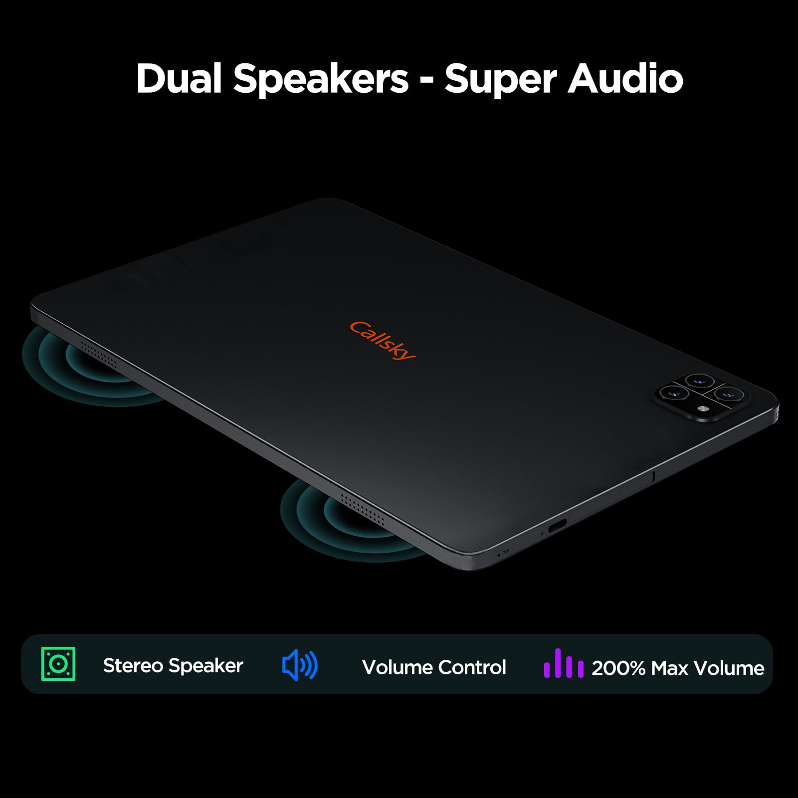 10.1 Inch Android 14 Tablet with Octa-Core Processor, 12GB RAM & 128GB ROM (Expandable to 2TB) - Full HD 800x1280 Display, WiFi 6, Bluetooth 5.4, Dual Cameras & Speakers, 6000mAh Battery - Perfect for Work, Study, Streaming & Gaming (Black)