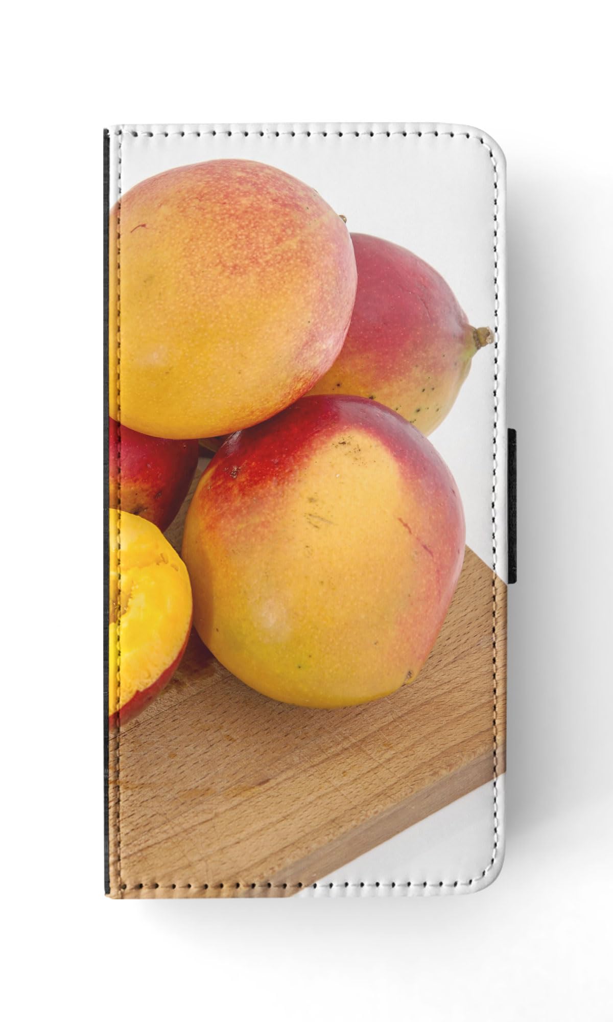 Healthy Peach Apricot Fruit Pattern Flip Wallet Phone Case for Apple iPhone 15 Pro - Stylish & Protective Cover for Everyday Use, Travel, and Work