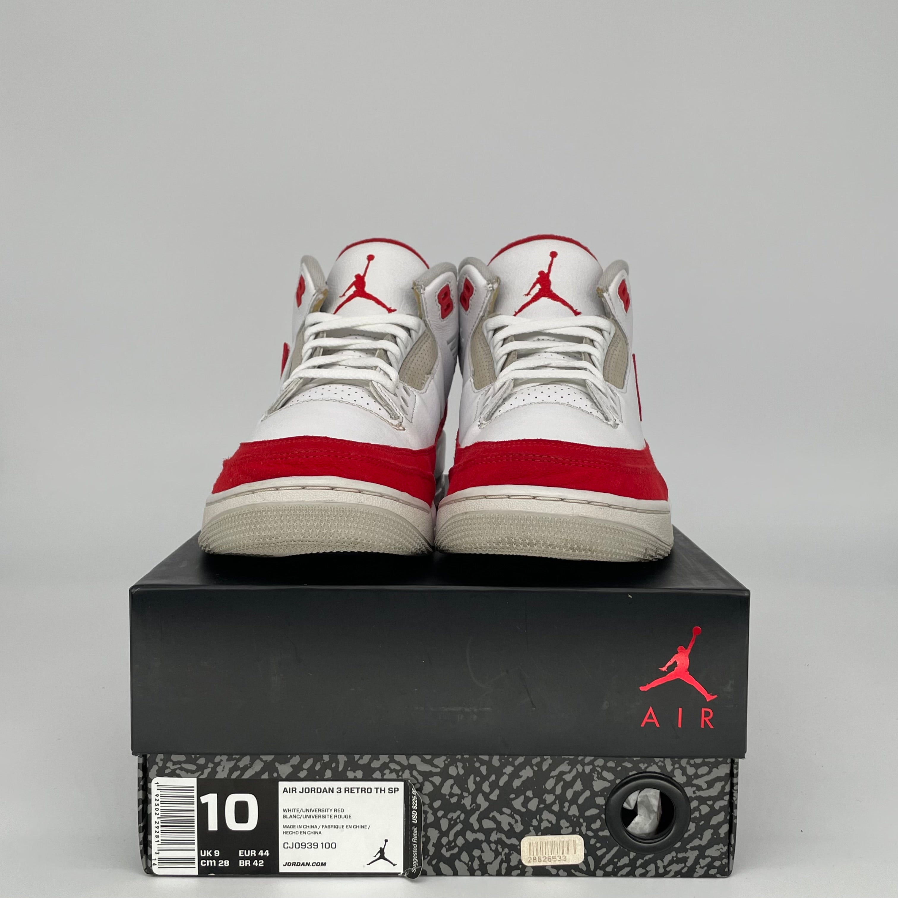 AIR JORDAN 3 TINKER UNIVERSITY RED Men's Basketball Shoes Size 10 - CJ0939-100 | Authentic Retro Sneakers for Sports, Streetwear & Sneaker Collectors