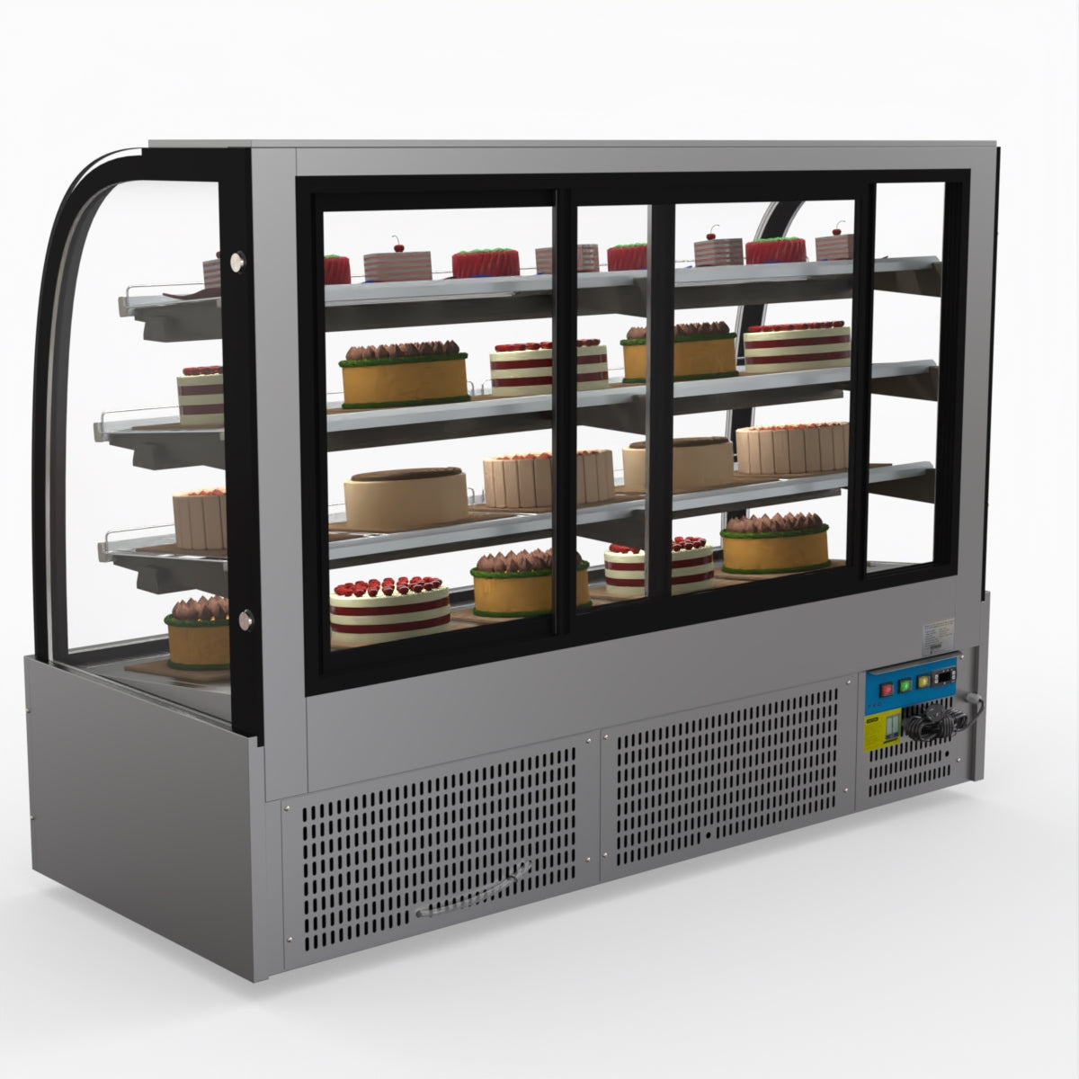 Bonvue SL860 Commercial Refrigerated Display Case - Premium Chilled Food Showcase for Deli, Bakery, and Supermarket Use